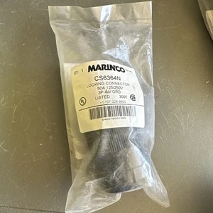 Marinco CS6364N, 50 Amp 125/250Vac 3P, 4W Locking Connector (Brand New) - Picture 1 of 4