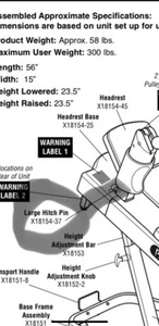 Pilates Power Gym Plus (nur Teile) Text Me große Pin Anhängerkupplung für Schulterpolster - Bild 1 von 5