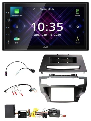 JVC DAB 2DIN Lenkrad Bluetooth USB Autoradio für BMW X5 X6 E70 E71 07-13 Verstär - Bild 1 von 4