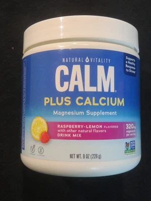 Natural Vitality Calm Plus Suplemento Calcio Magnesio 320 mg 8 OZ 30 Porciones Foto 1 de 2