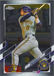 Ryan Braun 2021 Topps Chrome Baseball MLB Base Card #164 Milwaukee Brewers - Picture 1 of 2