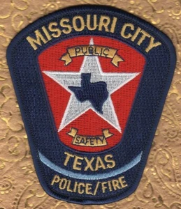 Parche de hombro de policía/incendio de seguridad pública de Missouri City Texas - Imagen 1 de 2