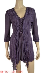 NUEVA BONITA CAMISA ÁNGEL TÚNICA BOHEMIA Blusa De Colección VOLANTES ENCAJE SM-MD ADELGAZAMIENTO - Imagen 1 de 4