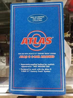 Atlas O 66085 Left Hand 0-45 Switch roadbed for 3 rail LOT OF 6 - Image 1 of 4