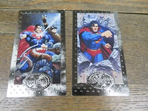 2 CARDS 1994 SkyBox DC Superman The Man of Steel Platinum Series 35 & 29 cards - Picture 1 of 8
