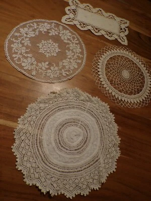 Linge ancien Lot de 4 Napperons   différents   ( ref 42 ) - Photo 1/4