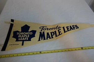 Vintage 1970 Toronto Maple Leafs NHL 29” Hockey Pennant Banner Flag - Picture 1 of 6