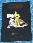 DISNEY 2016 EXCLUSIVELY FOR VISA CARDMEMBER STAR WARS LOGO C-3PO & R2-D2 PIN