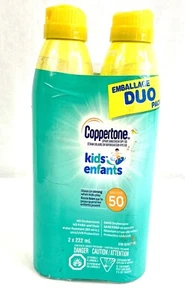 Coppertone Kids Enfants Spray Sunscreen SPF 50 (2 X 222ML) Duo Pack Sealed - Picture 1 of 3
