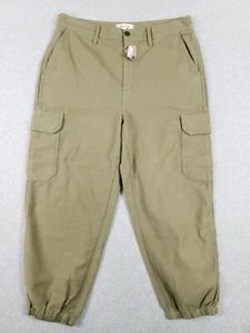 Madewell Jogger Pants Women's Size 31 Brown High Rise Cargo Fatigue Pants - Picture 1 of 11