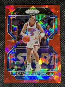 2021-22 Panini Prizm Drazen Peteovic #292 Red Ice Prizm New Jersey Nets - Imagen 1 de 2