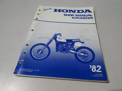 Manual de servicio de taller de fábrica Honda 1982 CR480R CR480 R 61KA500 Foto 1 de 4