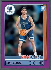 2021-22 NBA Hoops Santi Aldama Rookie RC Purple #207 Grizzlies SP - Picture 1 of 2