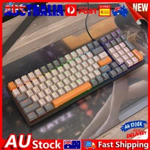 RGB Mechanical Keyboard 100 Keys for Laptop Computer (Welded Shimmer Red Shaft) - Picture 1 of 10