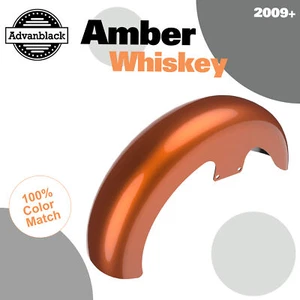 Se adapta a 09+ Harley Advanblack ÁMBAR WHISKY 19" envoltura reveladora guardabarros delantero abrazador - Imagen 1 de 9