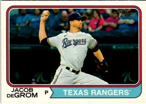 2023 Topps Heritage High Number Base Card # 629 Jacob deGrom - Texas Rangers - Picture 1 of 2