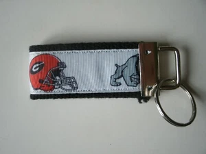 Georgia Bulldogs Key Chain Key Ring Key Fob Free Shipping Made in USA - Picture 1 of 4