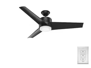 Havoc 54 in. LED Outdoor Matte Black Ceiling Fan with Light Kit Item-1195 - Picture 1 of 11