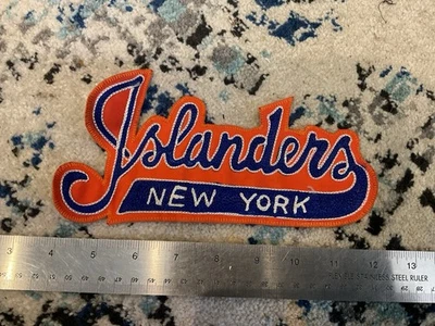 PARCHE DE CAMISETA DE HOCKEY ORIGINAL VINTAGE DE LOS NEW YORK ISLANDERS PUNTO DE CADENA Foto 1 de 2