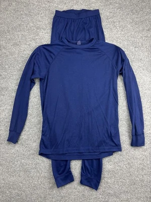 Conjunto de Capa Base Vintage Patagonia Capilene Para Mujer L Top Pantalones Azul Hecho en EE. UU. Años 90 Foto 1 de 4