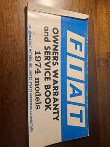 1974 Fiat Owners Warranty & Service Book For 1974 Models. Used. - Picture 1 of 10