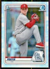 2020 BOWMAN DRAFT  CHROME BASE 1ST REFRACTOR #BD-125 LEVI PRATER CARDINALS 
