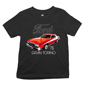 Ford '76 Gran Torino Youth T-shirt 1976 American Muscle Car Licensed Kids - Picture 1 of 22