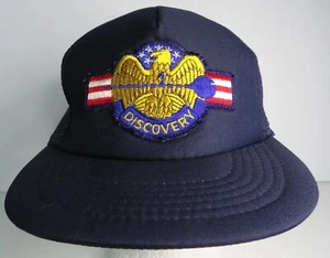 2001 Space Odyssey Discovery Movie Embroidered Patch on Blue Trucker Cap/Hat - Picture 1 of 3