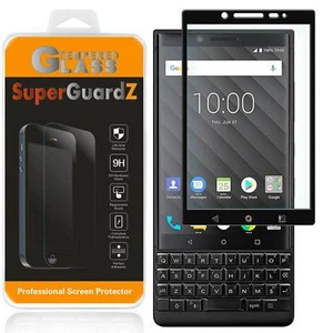 2-PACK SuperGuardZ FULL COVER Tempered Glass Screen Protector - BlackBerry KEY2 - Picture 1 of 10