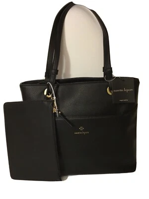 New Nanette Lepore Woman’s Handbag Black w/Gold & Black Bag - Image 1 of 4