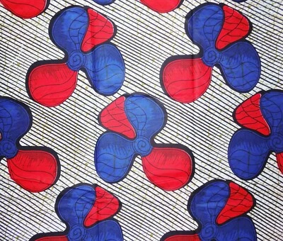 African Propellers Fabric 4 yards - Image 1 of 2