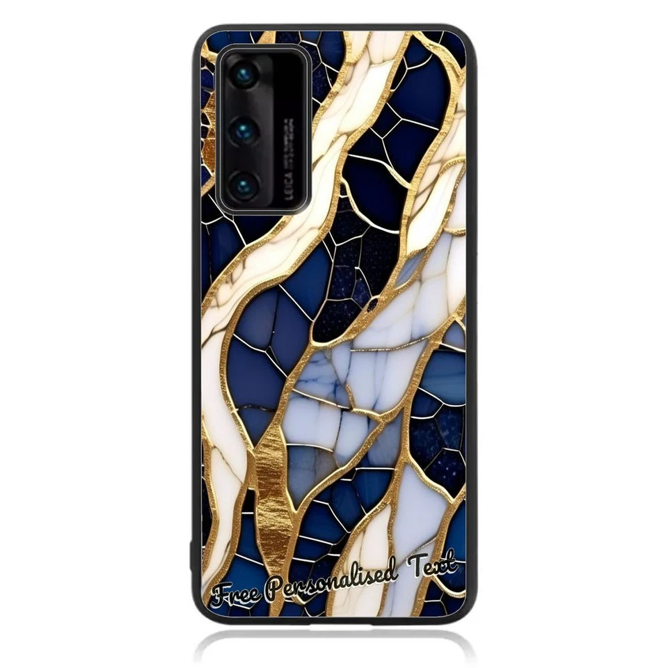 Funda Trasera Texto Personalizada para Huawei Phone Series - Mármol Mosaico Abstracto Foto 1 de 1