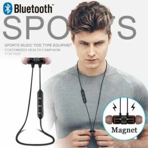 Auriculares Bluetooth inalámbricos a prueba de sudor correr gimnasio iPhone Samsung negros - Imagen 1 de 12