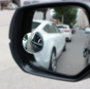 2Pair Car Wide Angle Small Round Mirror Car Side Blind Spot Auxiliary Rearview - Picture 1 of 5