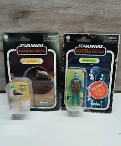 Paquete de 2 figuras de acción de Star Wars The Mandalorian Toys Kenner nuevas en tarjeta - Imagen 1 de 6