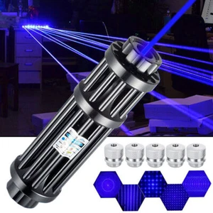 2x10W Adjustable High Power Blue Burning Laser Pointer Visible Dot Torch Light - Picture 1 of 12