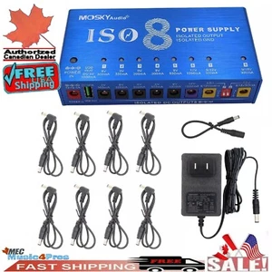 Mosky ISO-8 Guitar Effects Pedal Power Supply For 9V 12V 18V Isolated Outputs CA - Picture 1 of 8