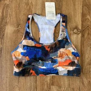 Fabletics On The Go, Medium Impact Sports Bra S L Colorful Razorback NWT - Picture 1 of 10