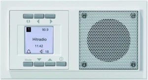 Küchenradio, Bad-Radio, Unterputzradio weiß, Uhr - und Weckfunktion bel. Display - Bild 1 von 3