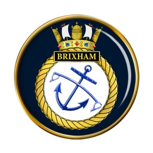 HMS Brixham, Royal Navy Pin Badge - Picture 1 of 3
