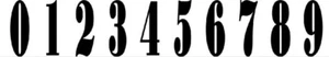 Number Vinyl Decal Sticker Sport House Door Car 0-9 Set of 10 Decor USA Seller - Picture 1 of 10