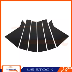 Piano Black Pillar Posts 6pc Set Door Trim Cover Kit For 14-16 Chevy Impala - Foto 1 di 7