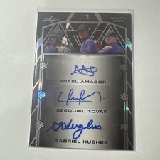 2022 Leaf Trinity Triple Auto Adael Amador / Ezequiel Tovar / Gabriel Hughes 1/1
