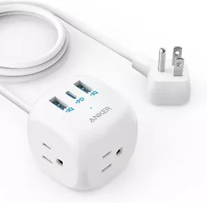 Bandeja de alimentación Anker 20W USB C, 321 regleta de alimentación con 3 salidas y carga USB C - Imagen 1 de 7