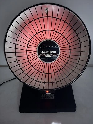 Calentador eléctrico parabólico PRESTO HeatDish PLUS 0790501 punta de seguridad alarma 1000 vatios Foto 1 de 4