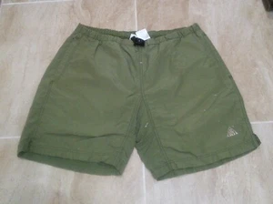 Pantaloncini corti uomo NIKE ACG vintage anni 90 nylon verde oliva cintura escursionismo taglia M - Foto 1 di 8