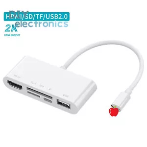 5 in 1 ipad to USB HDMI SD and TF Card Reader OTG Adapter Digital AV HUB US - Picture 1 of 21