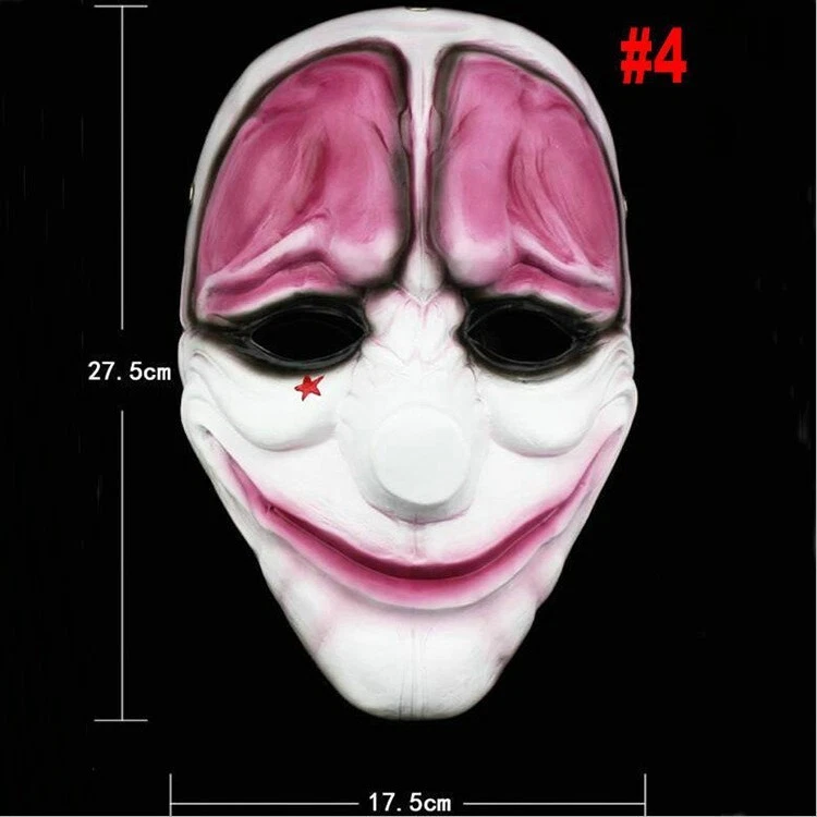 Payday Mask Heist Joker Chains Wolf Hotxon Dallas Halloween Cosplay Costume Prop - Image 1 of 4