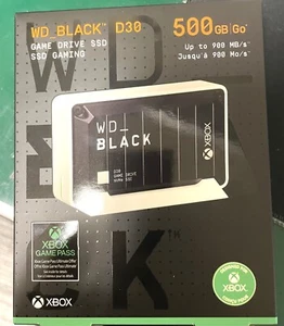WD_BLACK D30 500GB Game Drive External SSD For  Xbox,x/s/xbox1 - Afbeelding 1 van 2