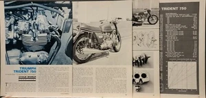 1968 Triumph Trident 750 Original Motorcycle 6p Road Test Print Article - Picture 1 of 1